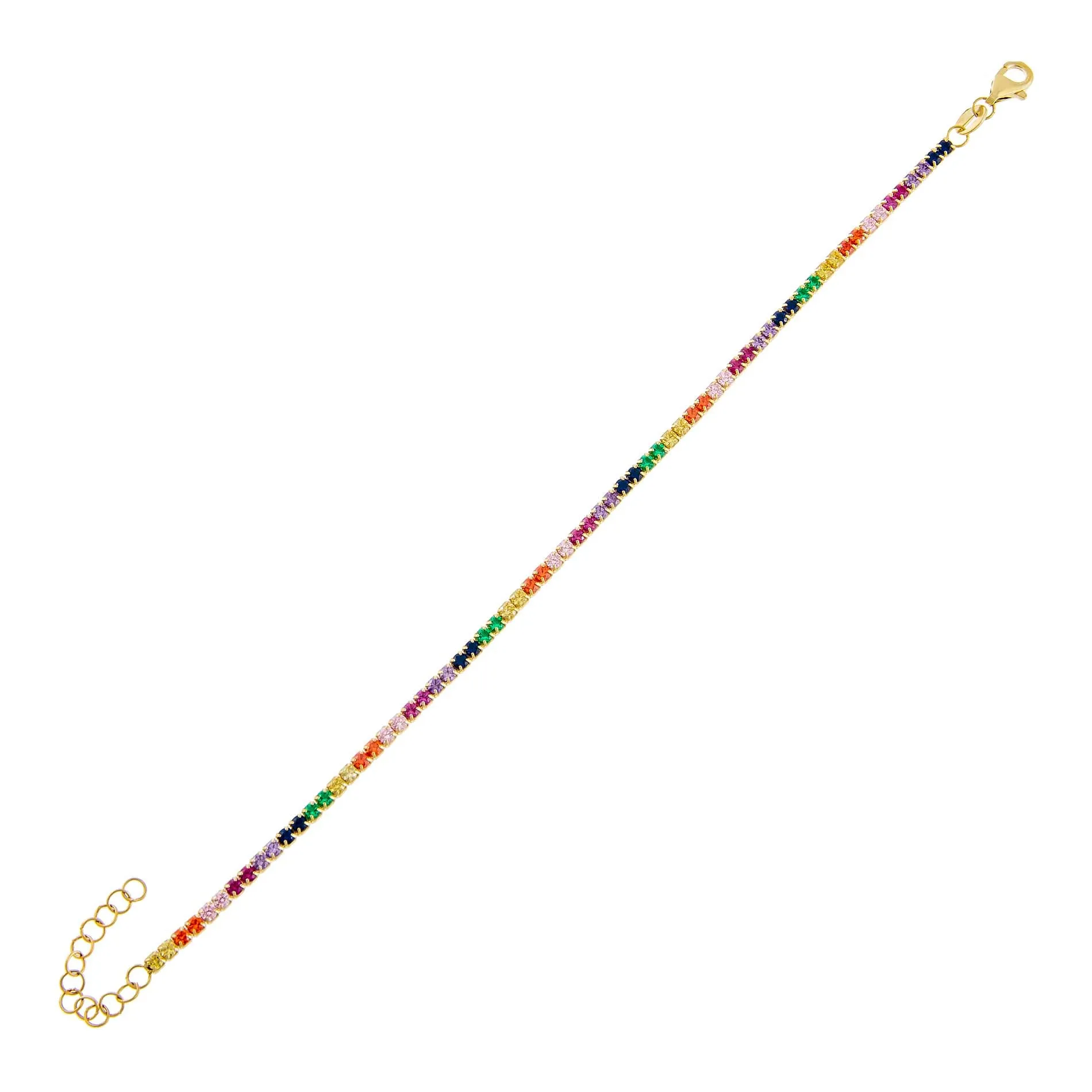 Rainbow Tennis Bracelet sold by Adina Eden's