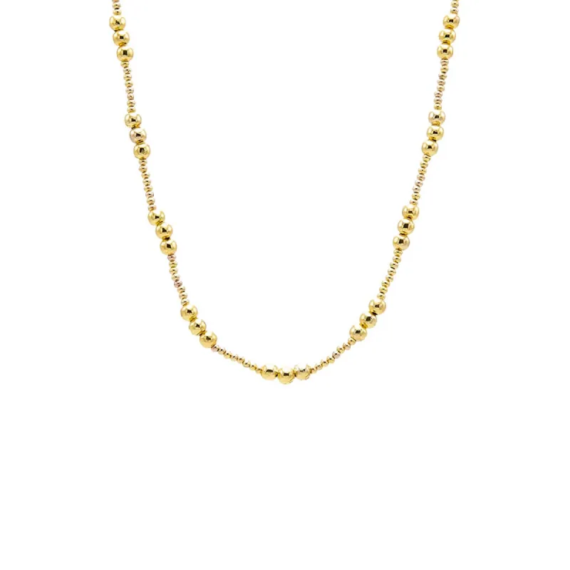 Dainty Multi Sized Beaded Ball Necklace sold by Adina Eden's
