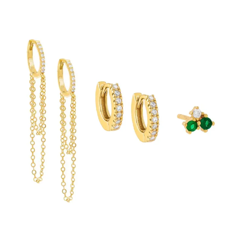 Pavé Fun Earring Combo Set sold by Adina Eden's