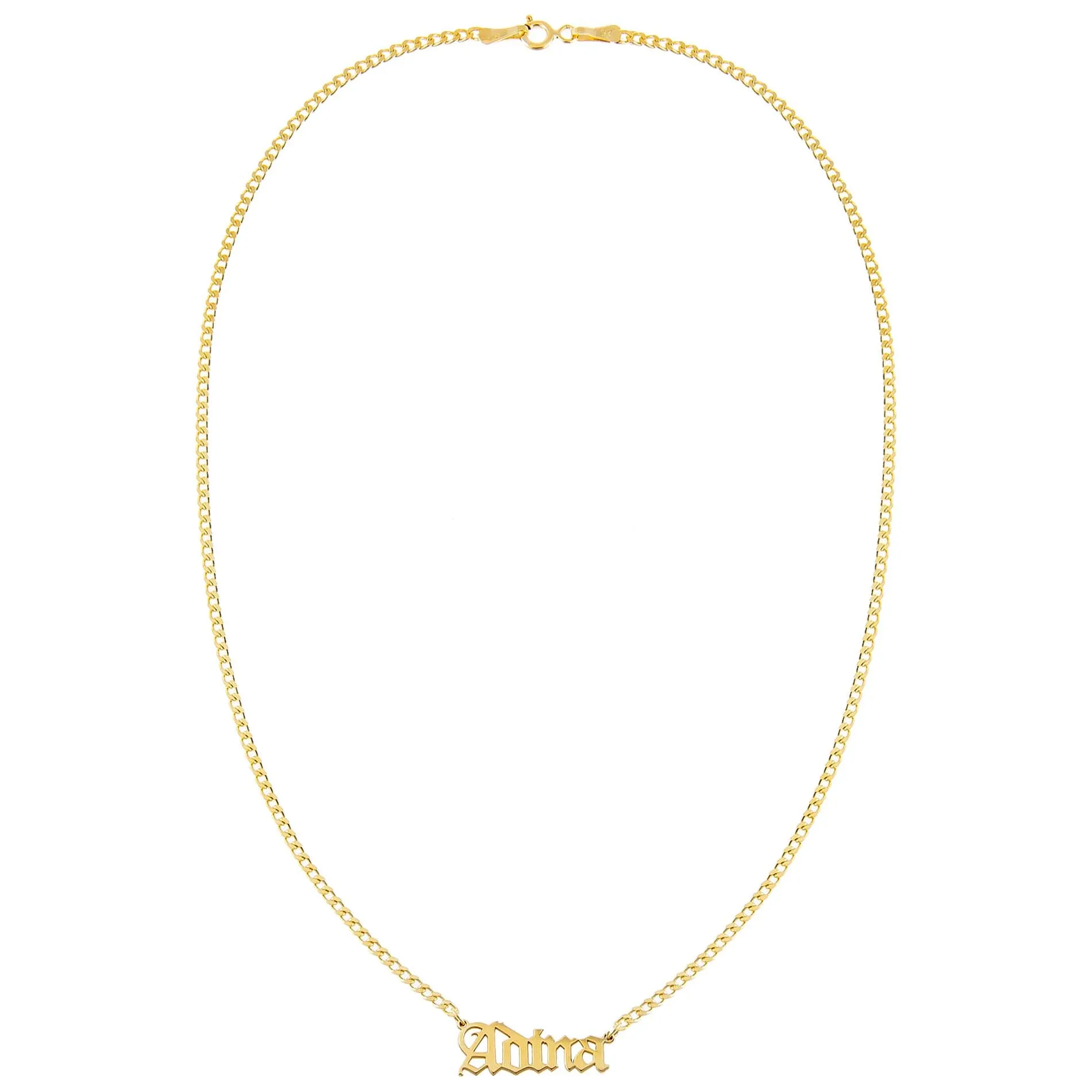 Gothic Nameplate Choker 14K sold by Adina Eden's product image thumbnail 5