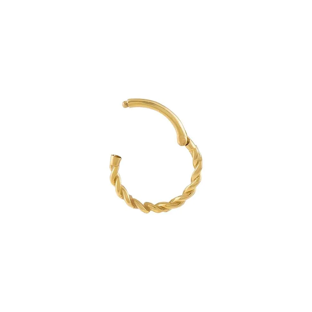 Twisted Cartilage Huggie Earring 14K sold by Adina Eden's product image thumbnail 2