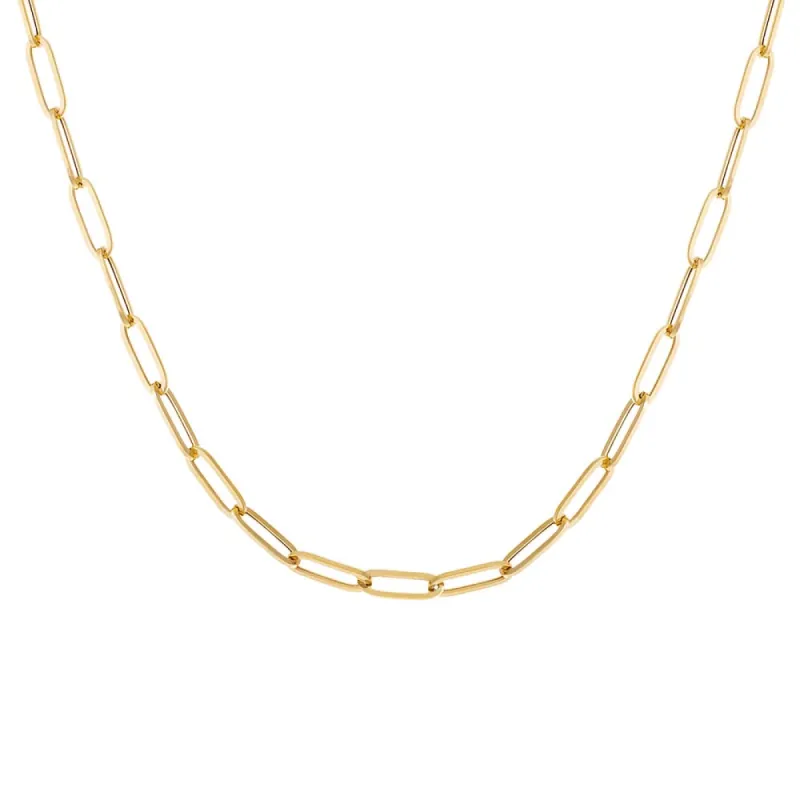 Large Paperclip Necklace 14K sold by Adina Eden's