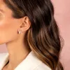 Diamond Pave Triple Wave Cage Stud Earring 14K sold by Adina Eden's