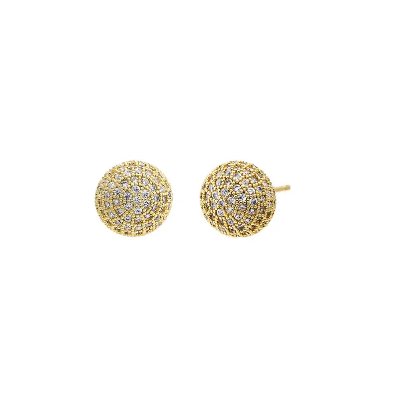 Pave Ball Stud Earring sold by Adina Eden's