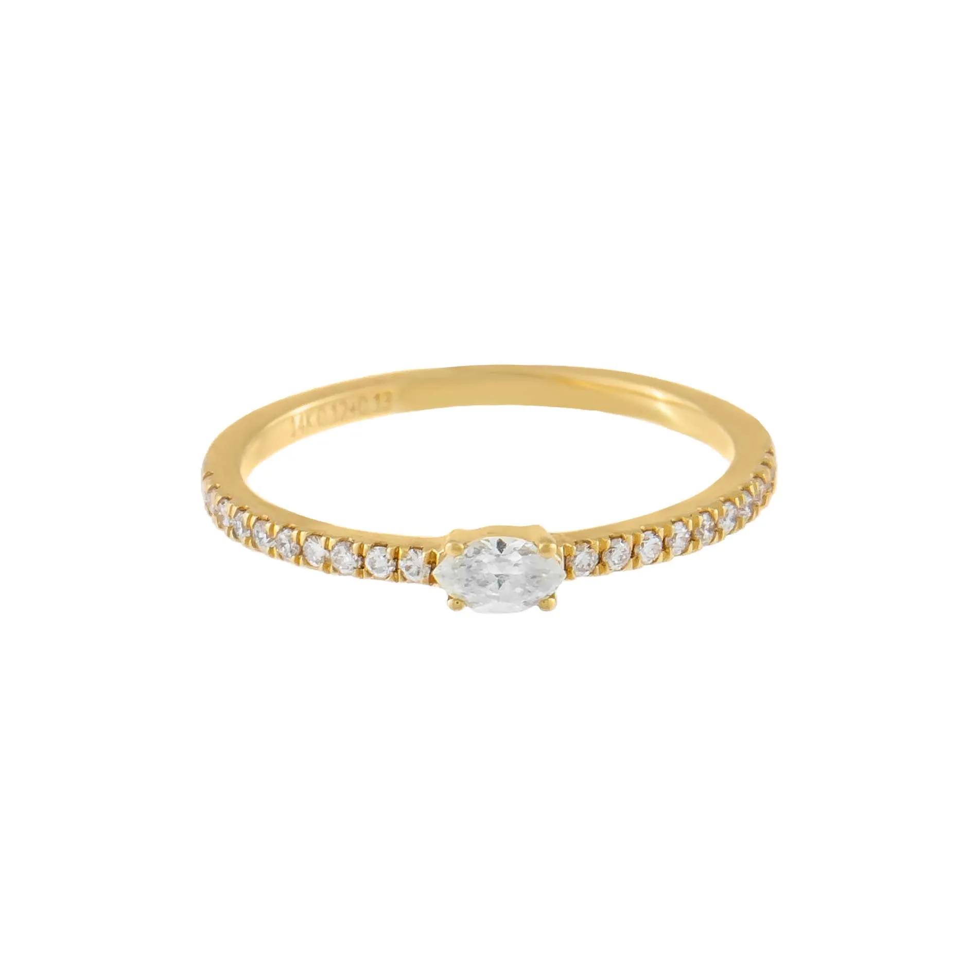 Diamond Pavé Marquise Ring 14K sold by Adina Eden's product image thumbnail 3