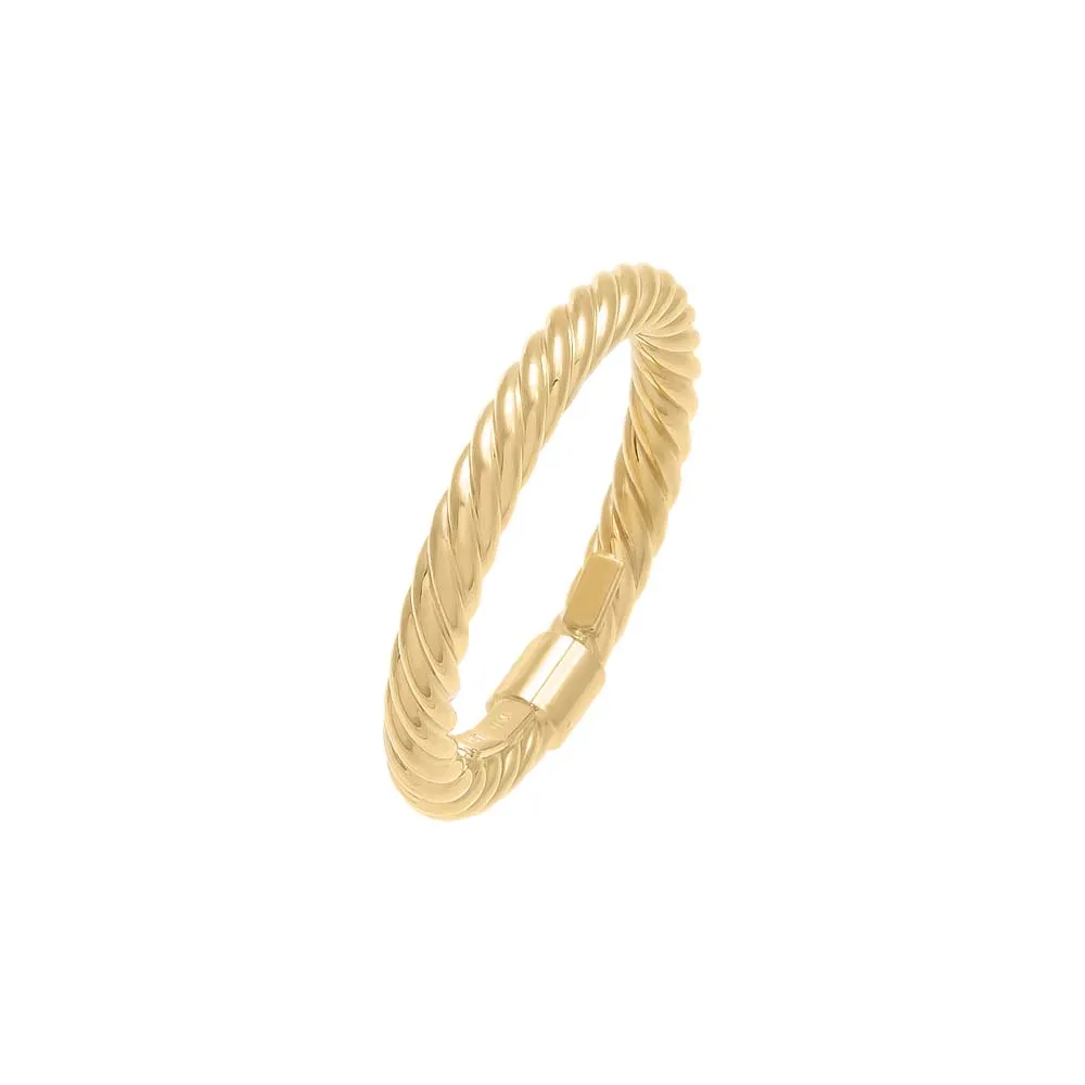Hollow Twisted Rope Ring 14K sold by Adina Eden's