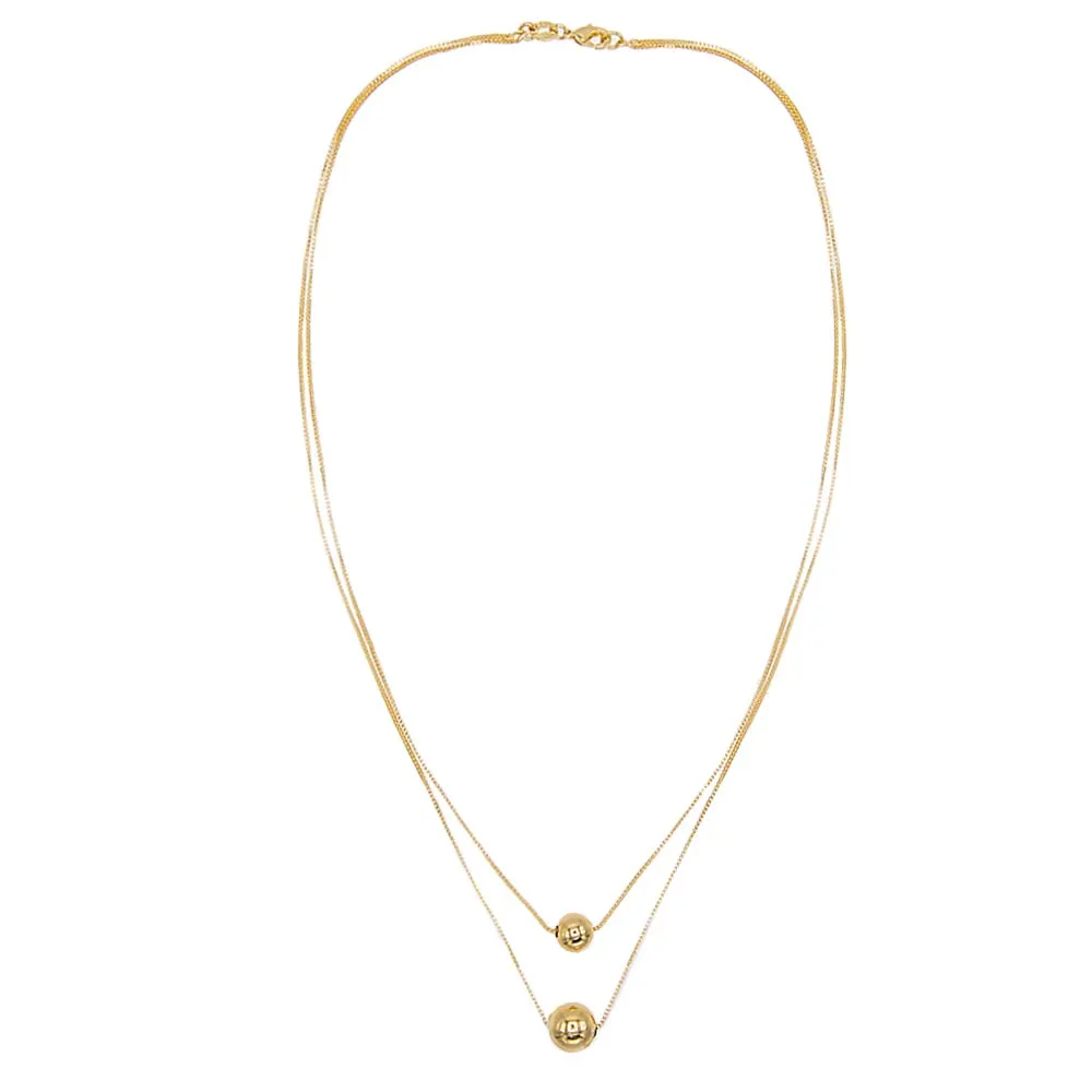 Double Graduated Ball Necklace sold by Adina Eden's product image thumbnail 3