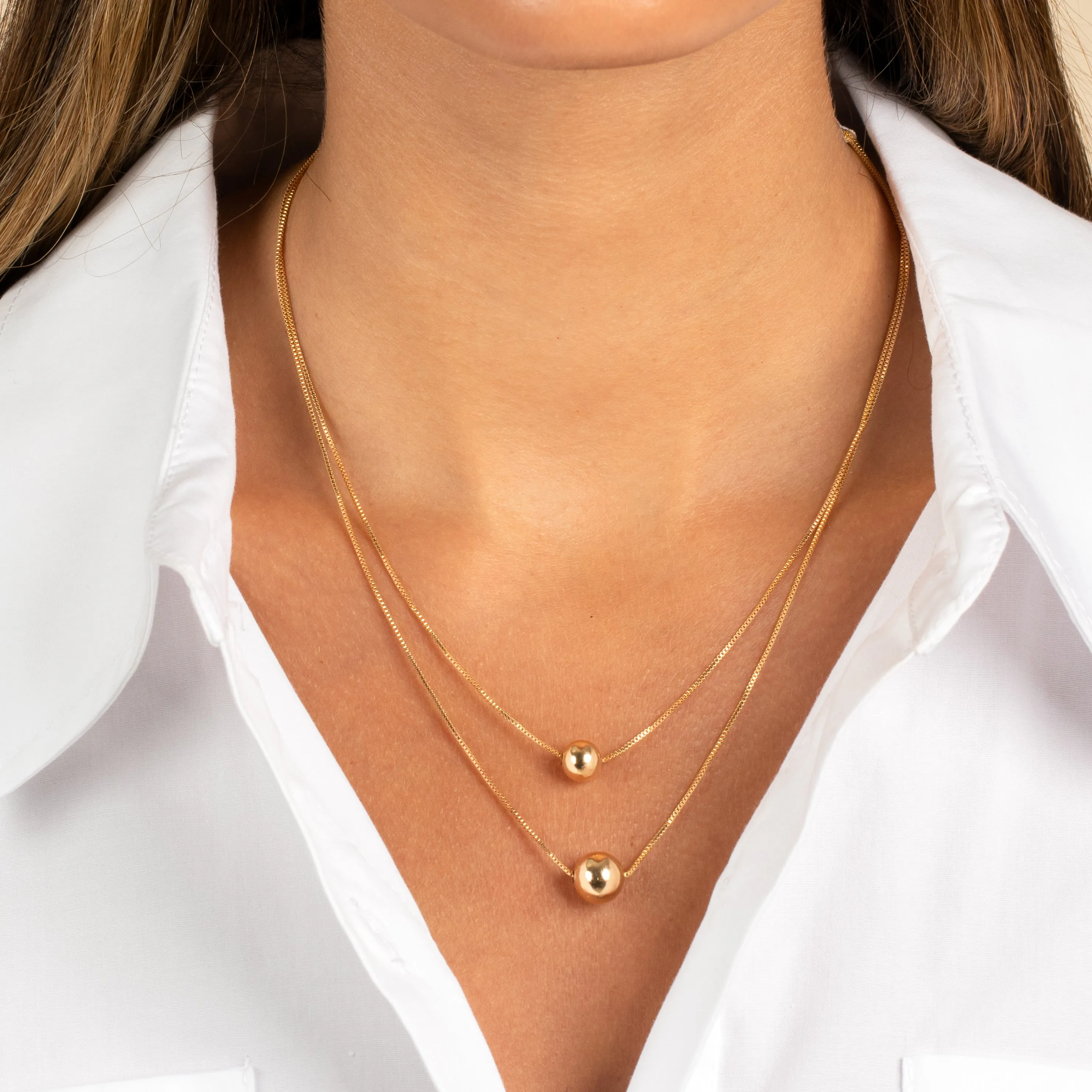 Double Graduated Ball Necklace sold by Adina Eden's product image thumbnail 2