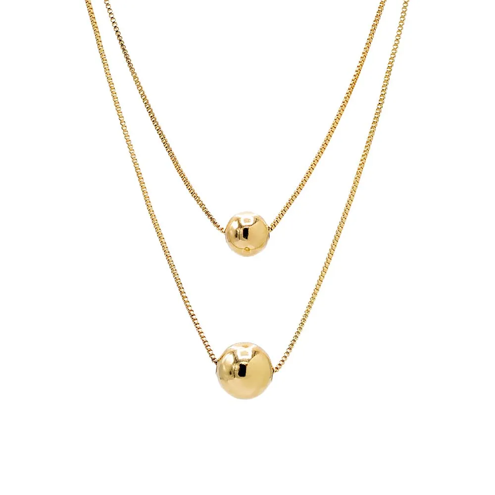 Double Graduated Ball Necklace sold by Adina Eden's