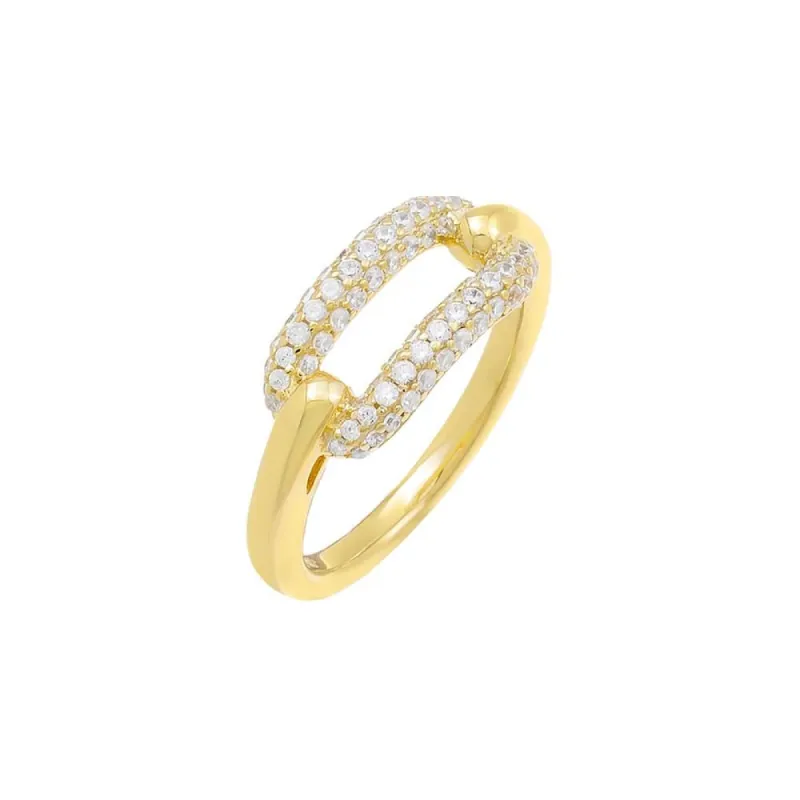 Pavé Link Ring sold by Adina Eden's