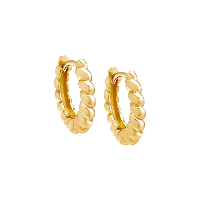 Solid Rope Hoop Earring sold by Adina Eden's