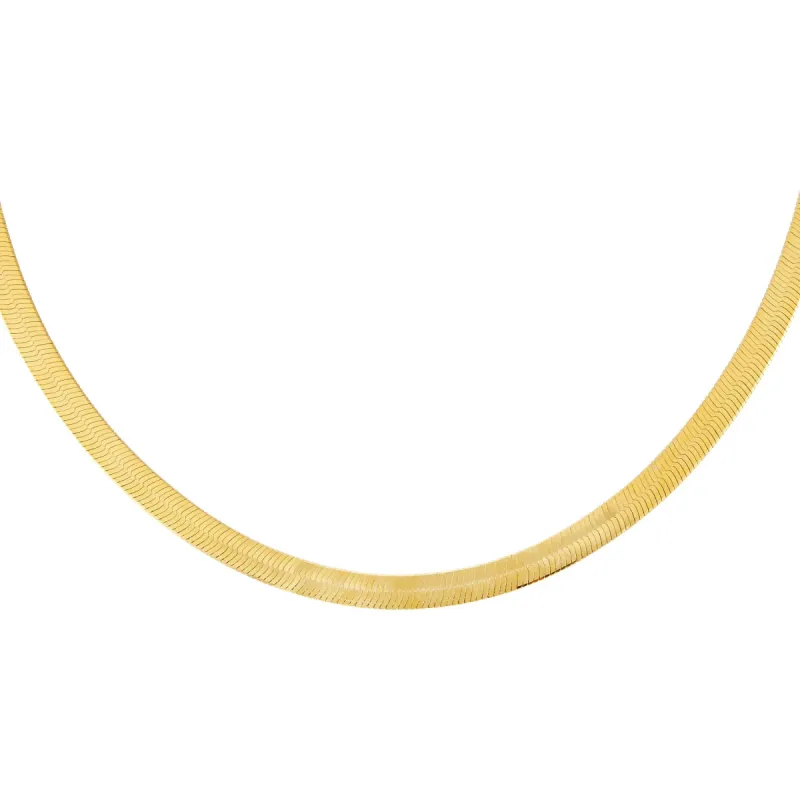 Thick Herringbone Necklace sold by Adina Eden's