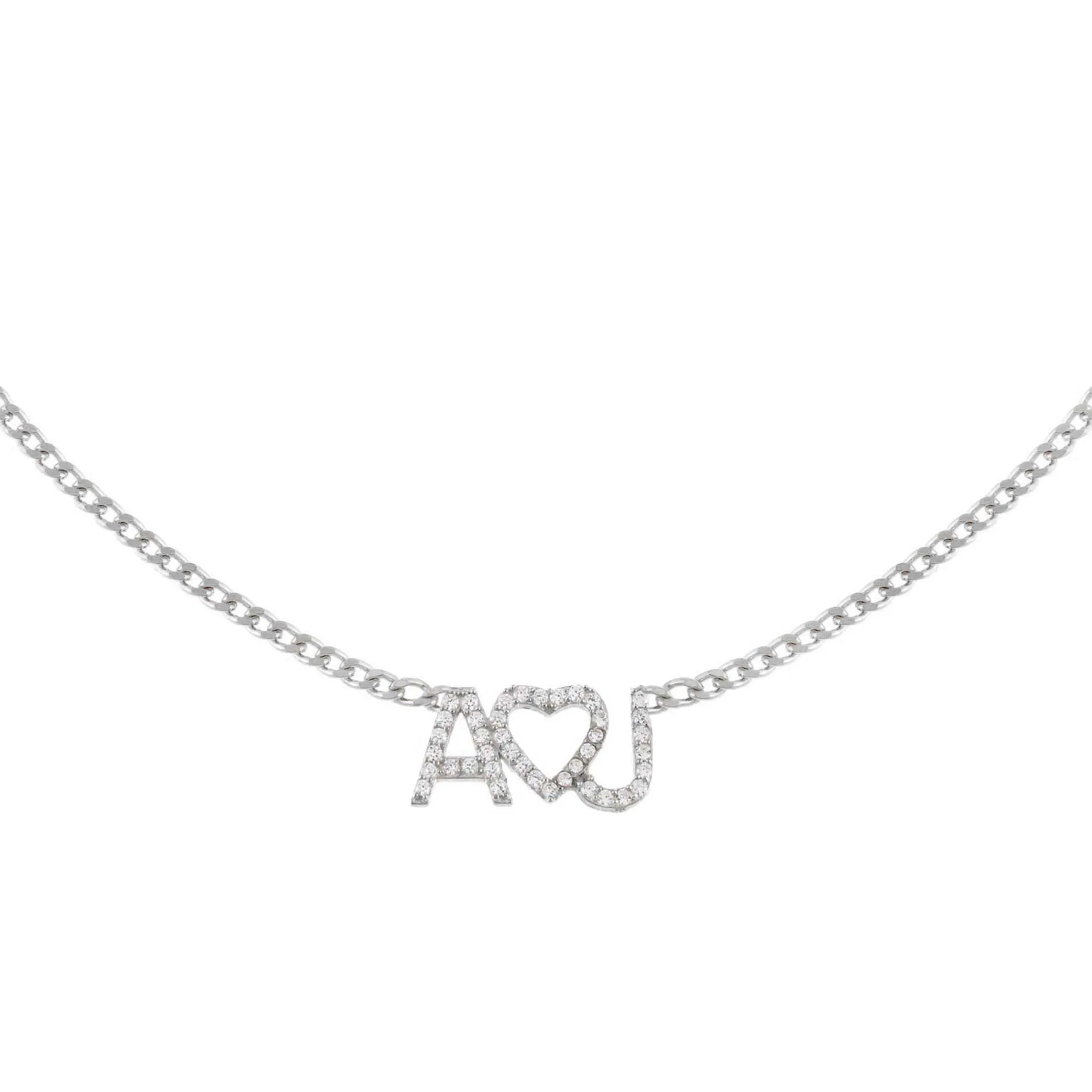 Pavé Heart Nameplate Choker sold by Adina Eden's product image thumbnail 4