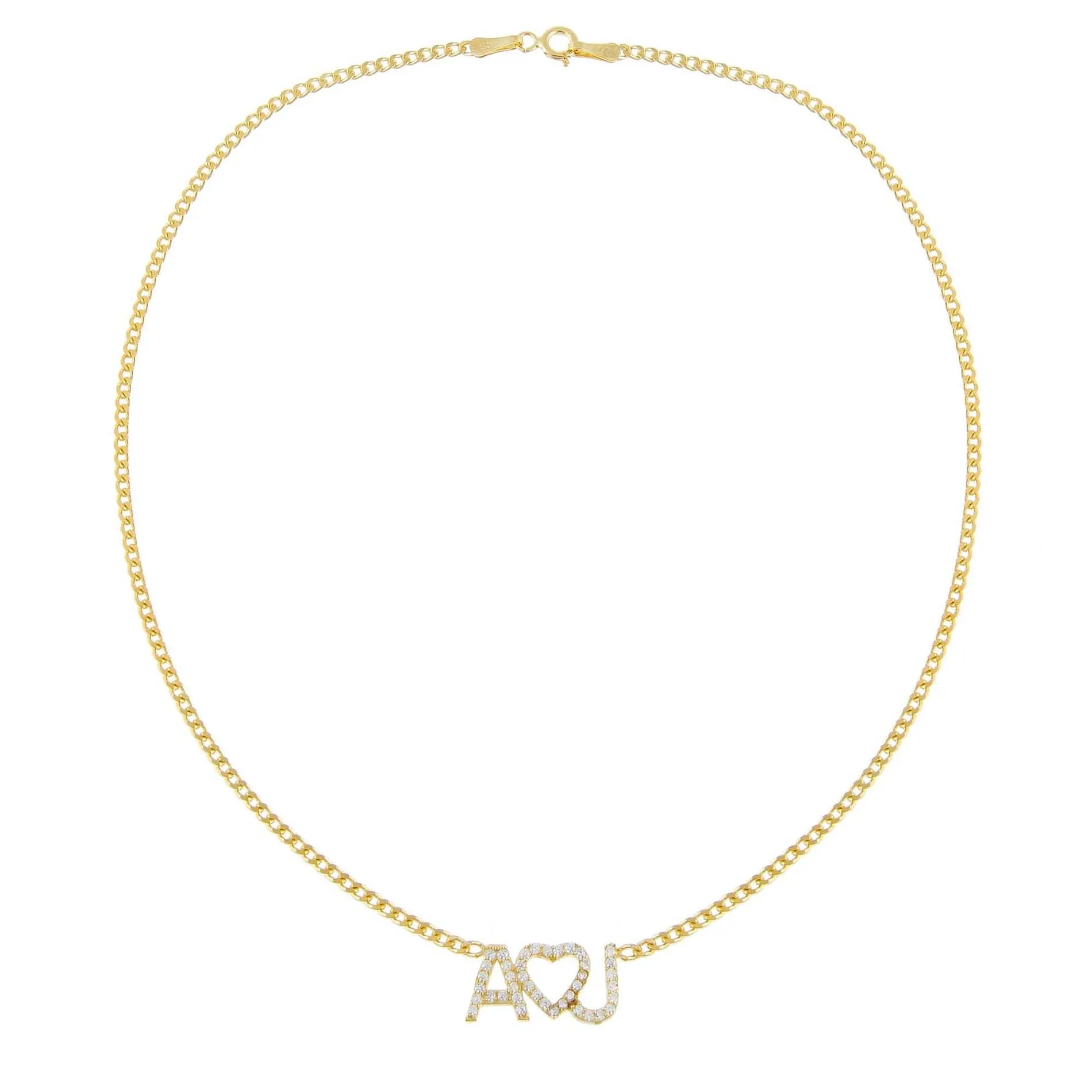 Pavé Heart Nameplate Choker sold by Adina Eden's product image thumbnail 5