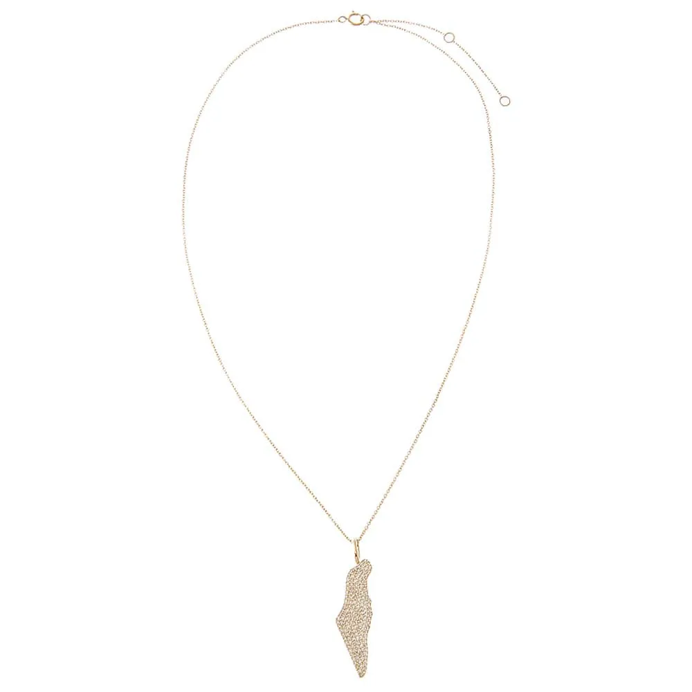Diamond Pave Map Of Israel Necklace 14K sold by Adina Eden's product image thumbnail 2