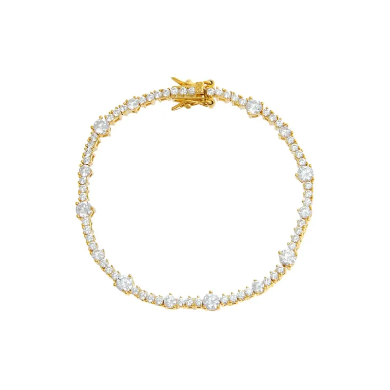 Accented Three Prong Tennis Bracelet sold by Adina Eden's