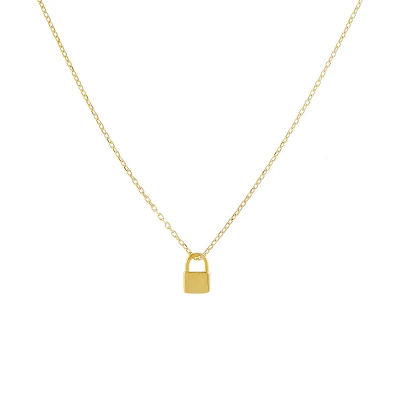 Itty Bitty Lock Necklace sold by Adina Eden's