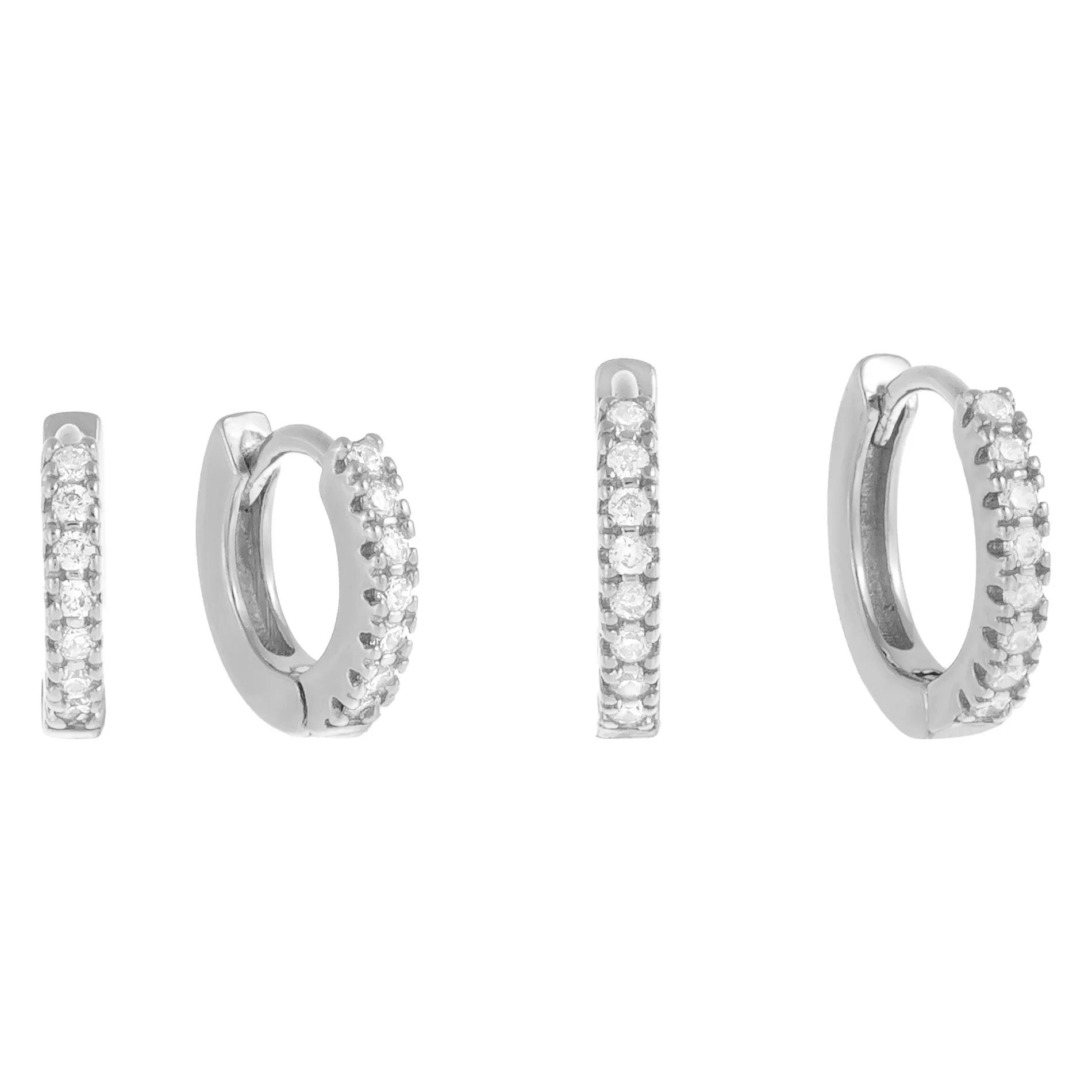 CZ Mini Huggie Earring Combo Set sold by Adina Eden's product image thumbnail 3