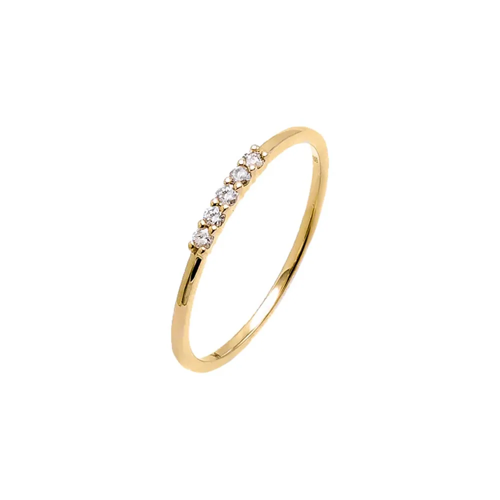 Diamond Pave Accented Dainty Ring 14K sold by Adina Eden's