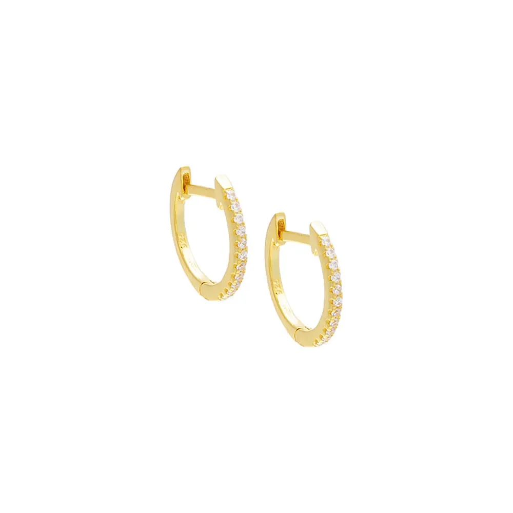 Pavé Dainty Huggie Earring sold by Adina Eden's