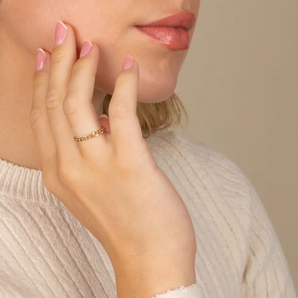 Flat Curb Chain Ring 14K sold by Adina Eden's product image thumbnail 5