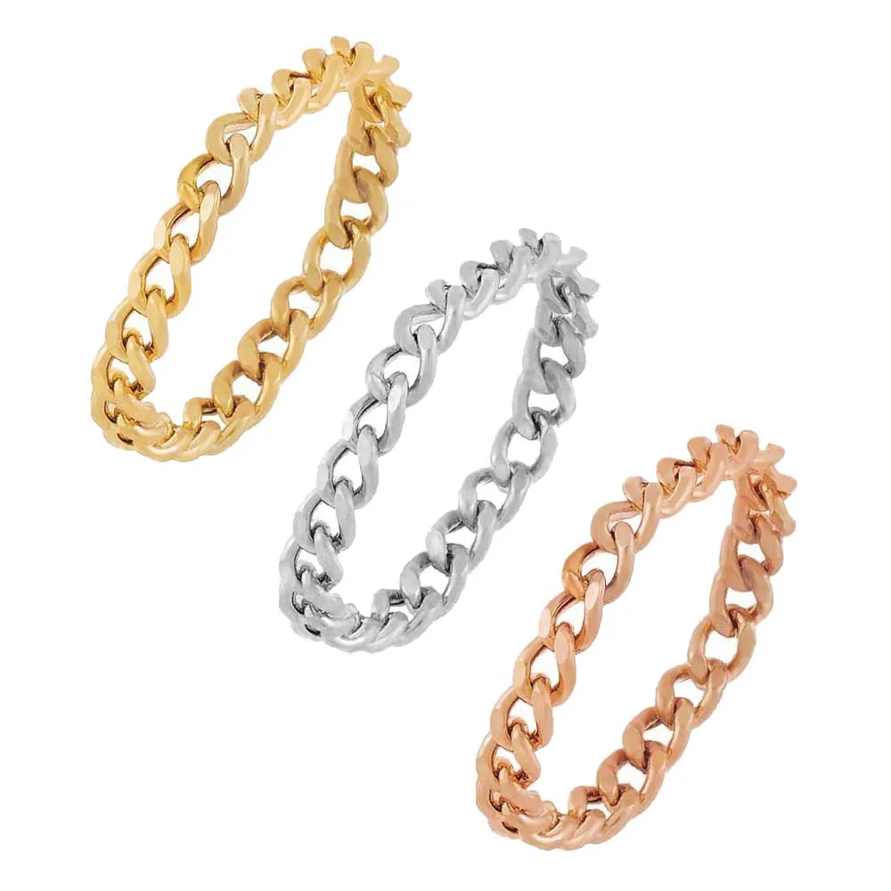 Flat Curb Chain Ring 14K sold by Adina Eden's product image thumbnail 4