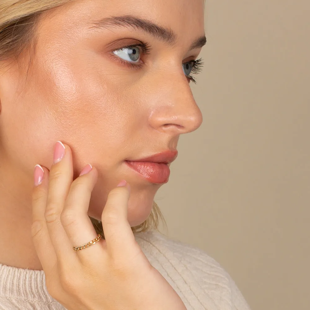 Flat Curb Chain Ring 14K sold by Adina Eden's product image thumbnail 3