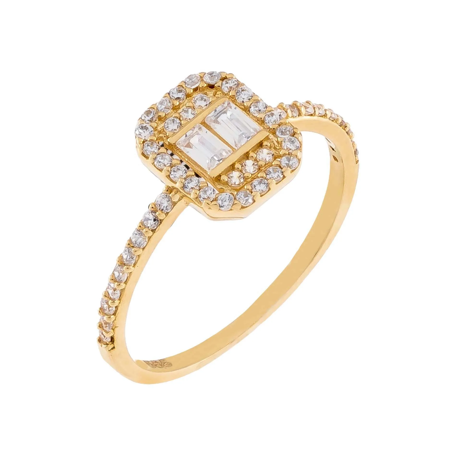 CZ Baguette Ring 14K sold by Adina Eden's