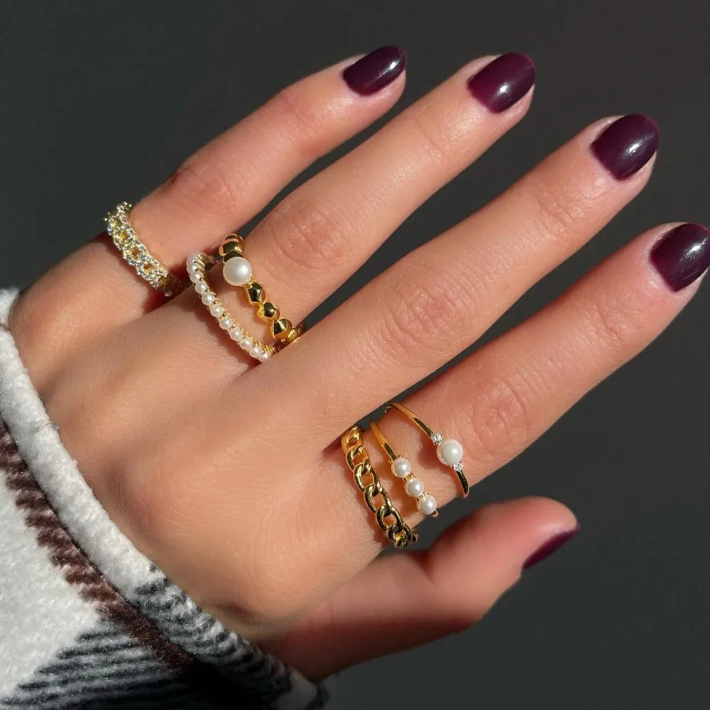 Triple Pearl Ring sold by Adina Eden's product image thumbnail 3