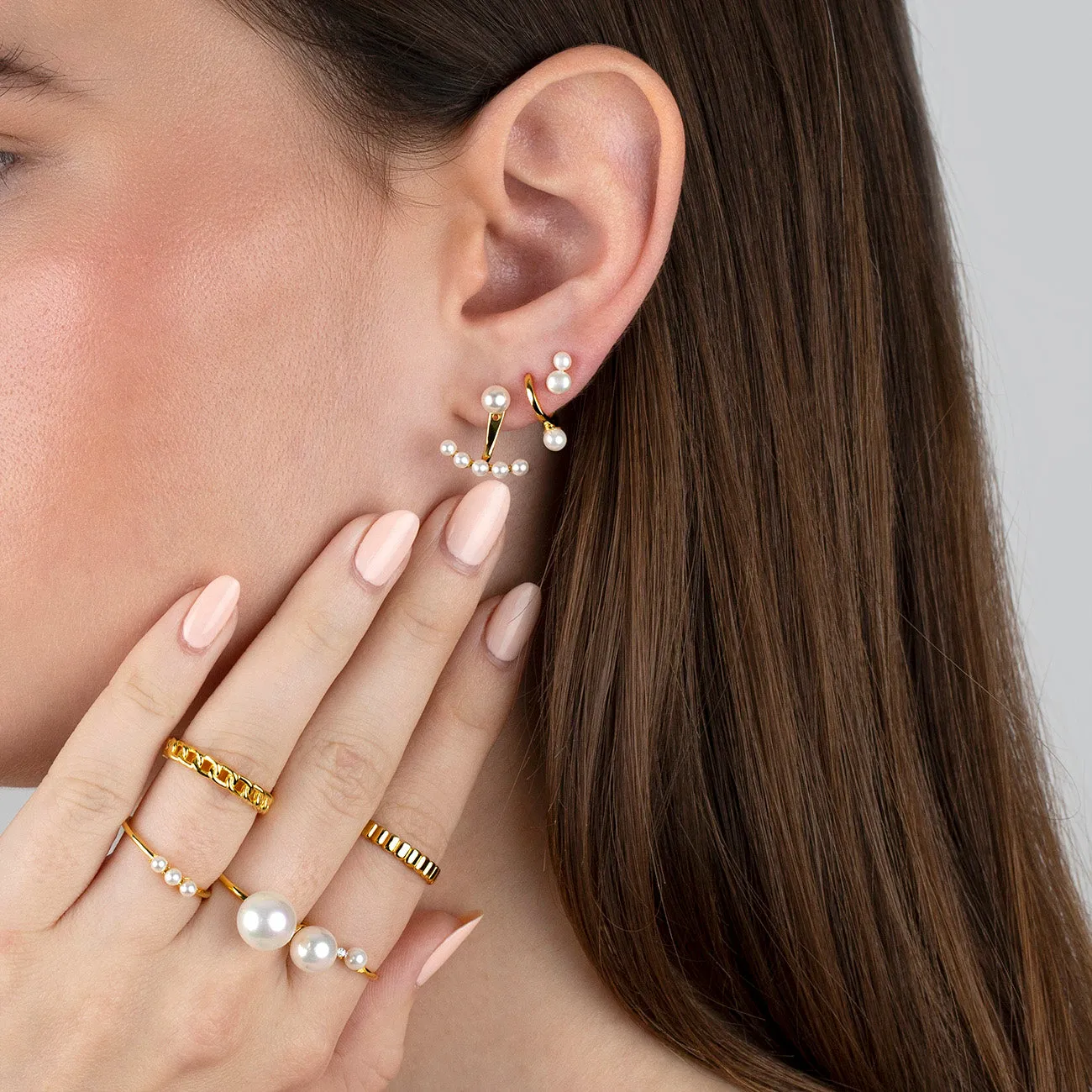 Triple Pearl Ring sold by Adina Eden's product image thumbnail 2