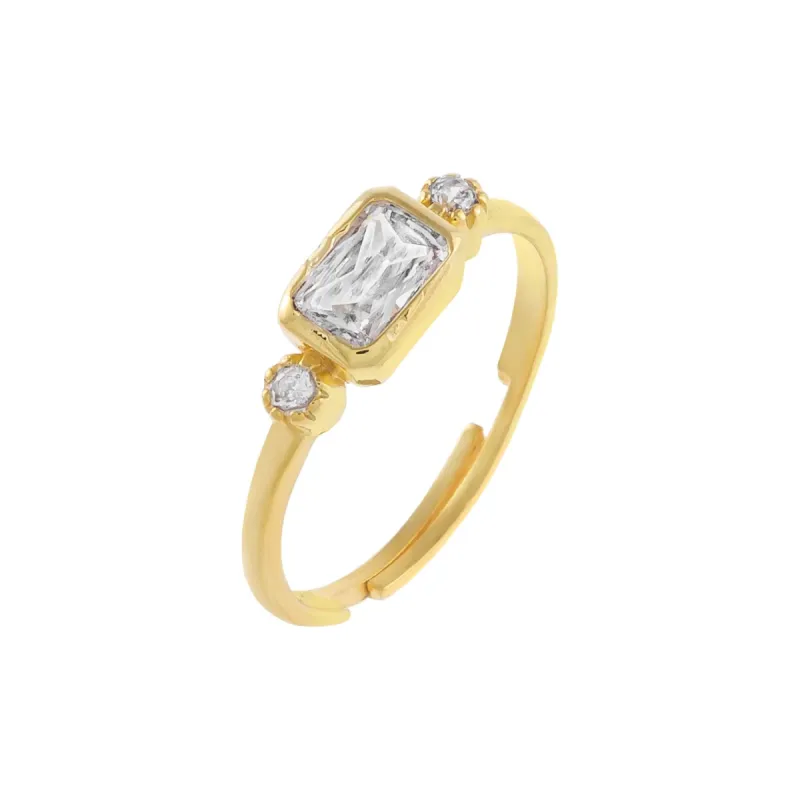 CZ Colored Baguette Stone Ring sold by Adina Eden's