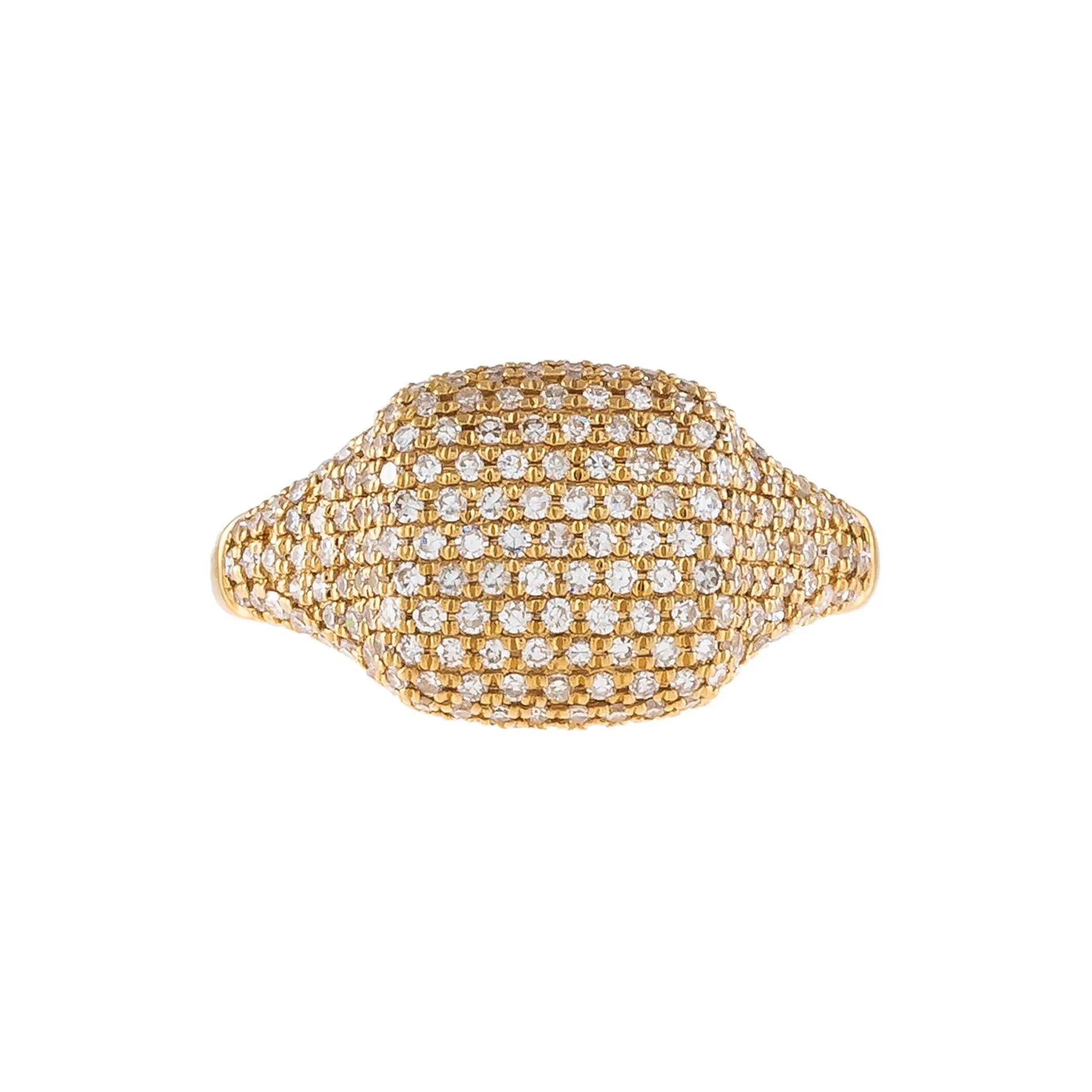 Diamond Signet Pinky Ring 14K sold by Adina Eden's product image thumbnail 3