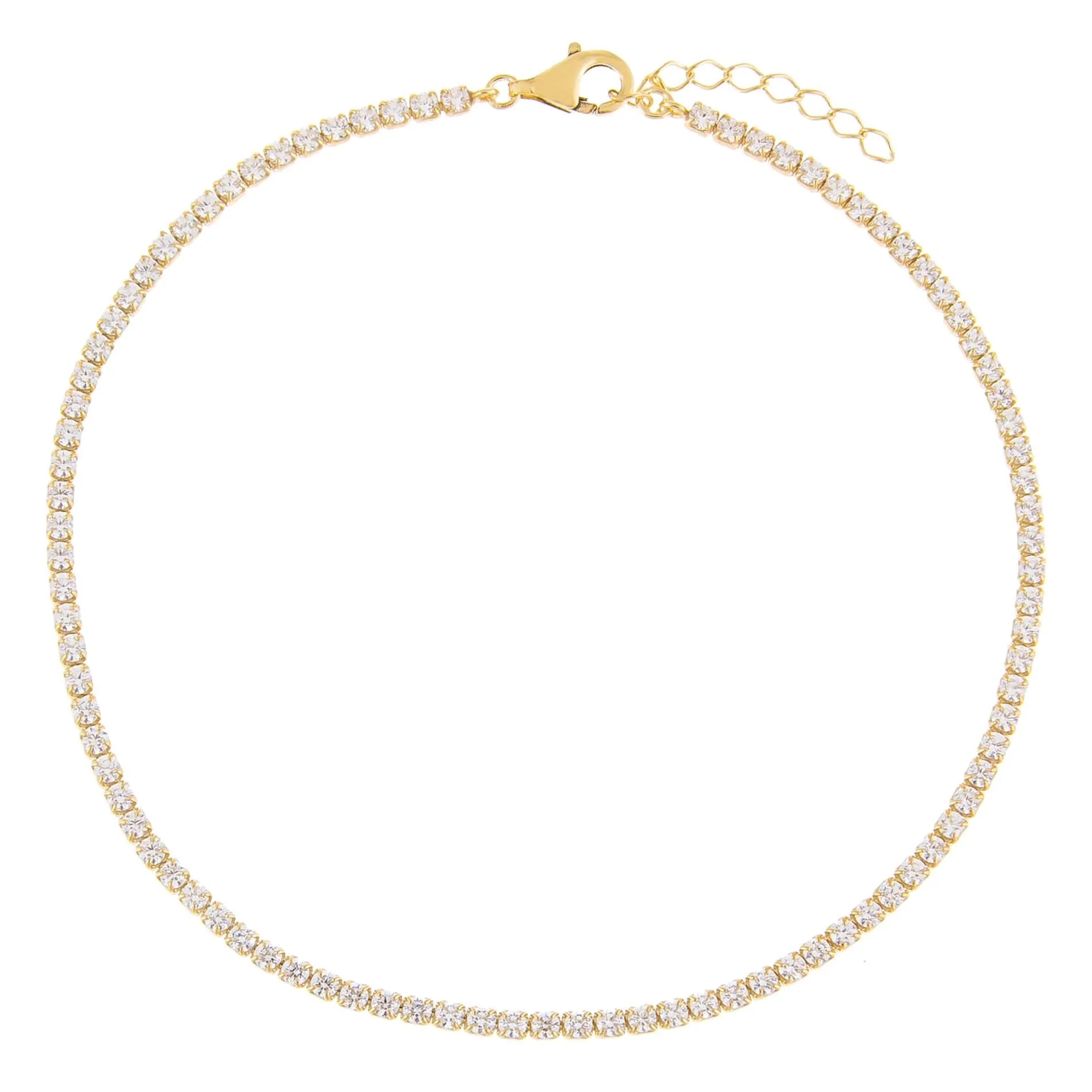 Thin Tennis Anklet sold by Adina Eden's