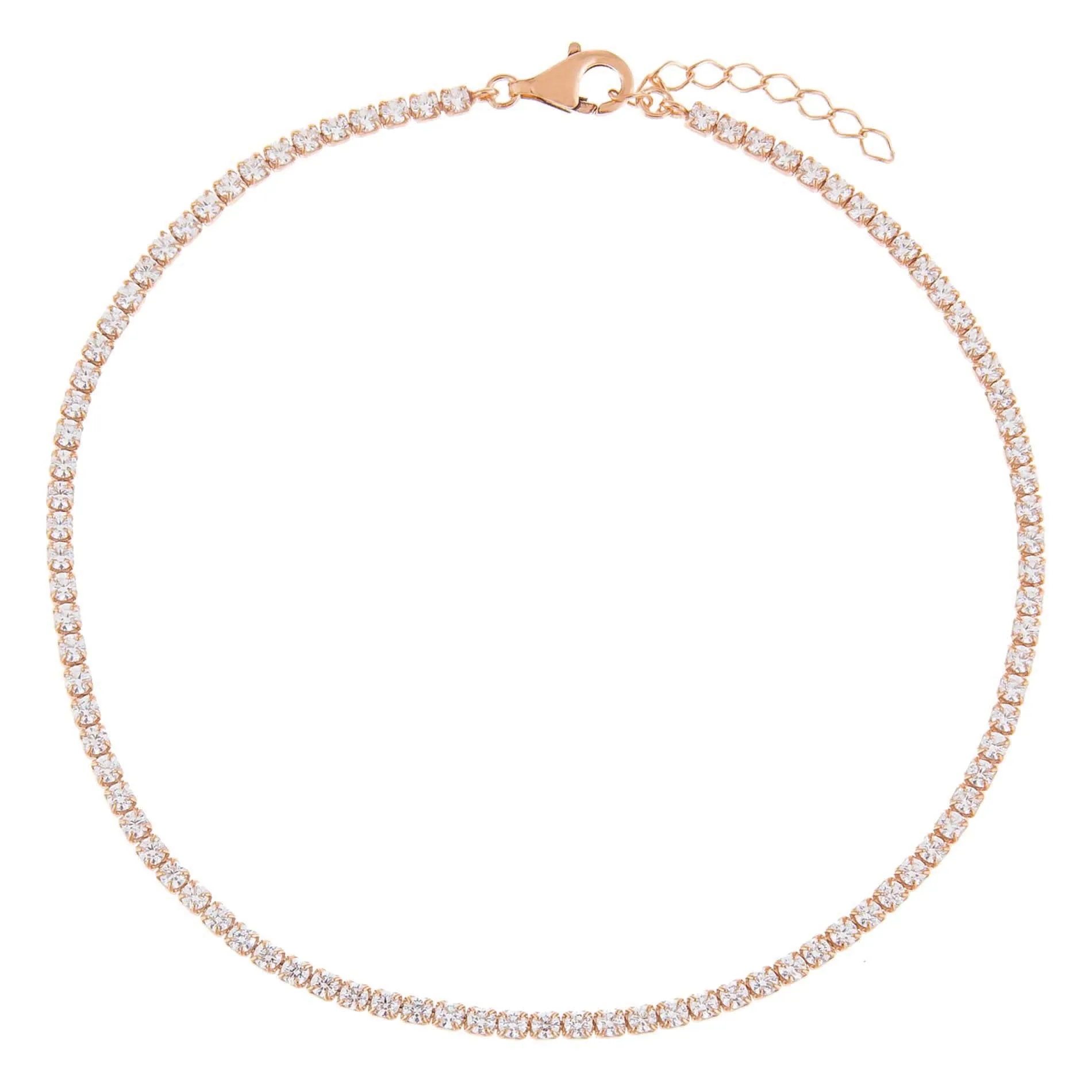 Thin Tennis Anklet sold by Adina Eden's product image thumbnail 4