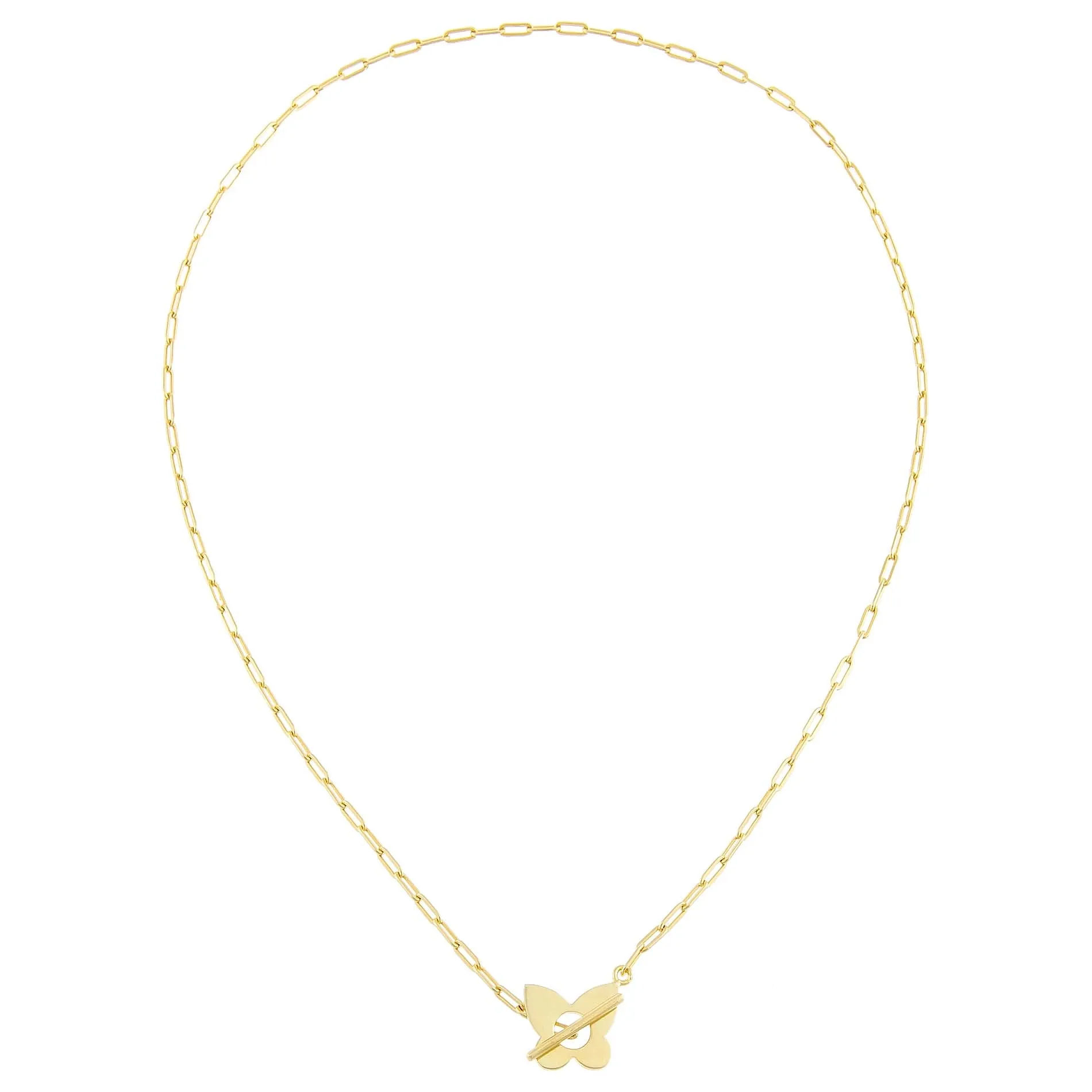 Open Butterfly Toggle Link Necklace sold by Adina Eden's product image thumbnail 3