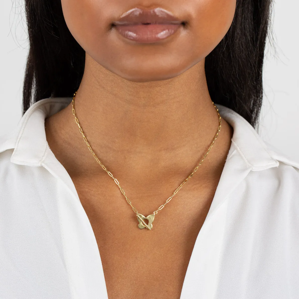 Open Butterfly Toggle Link Necklace sold by Adina Eden's product image thumbnail 2
