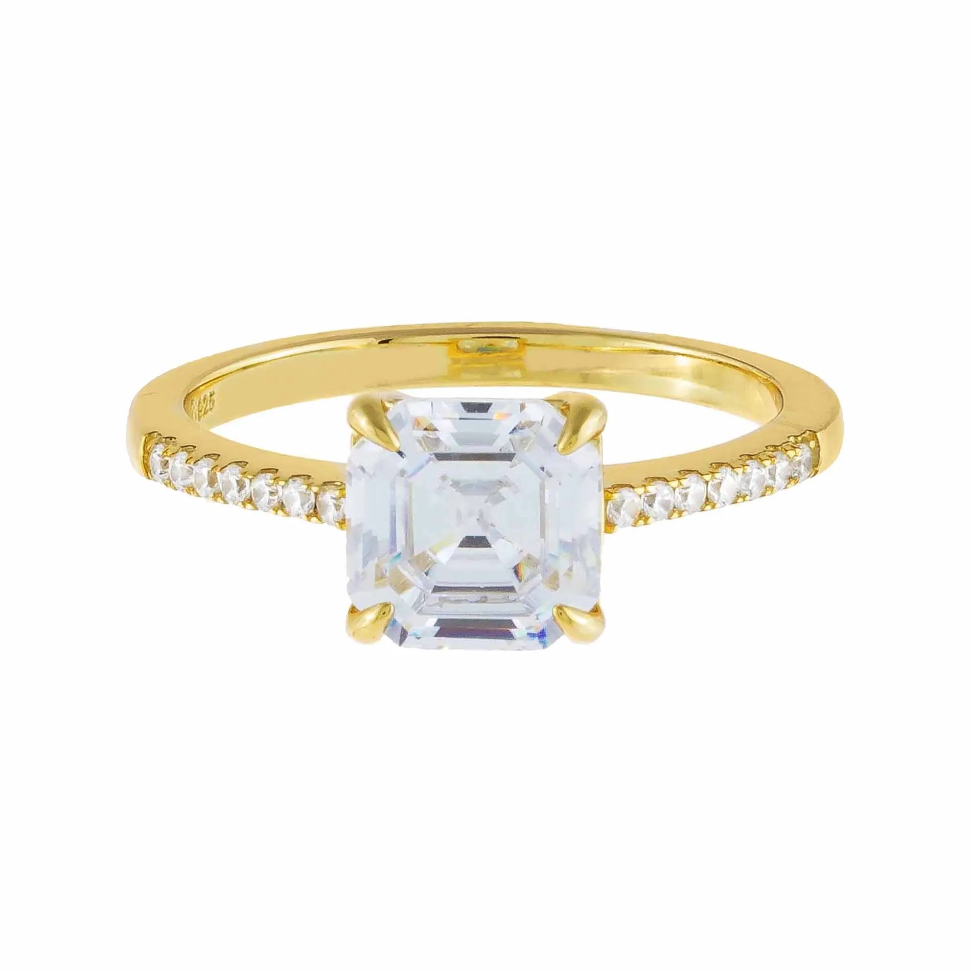 Pavé Emerald Travel Ring sold by Adina Eden's product image thumbnail 3