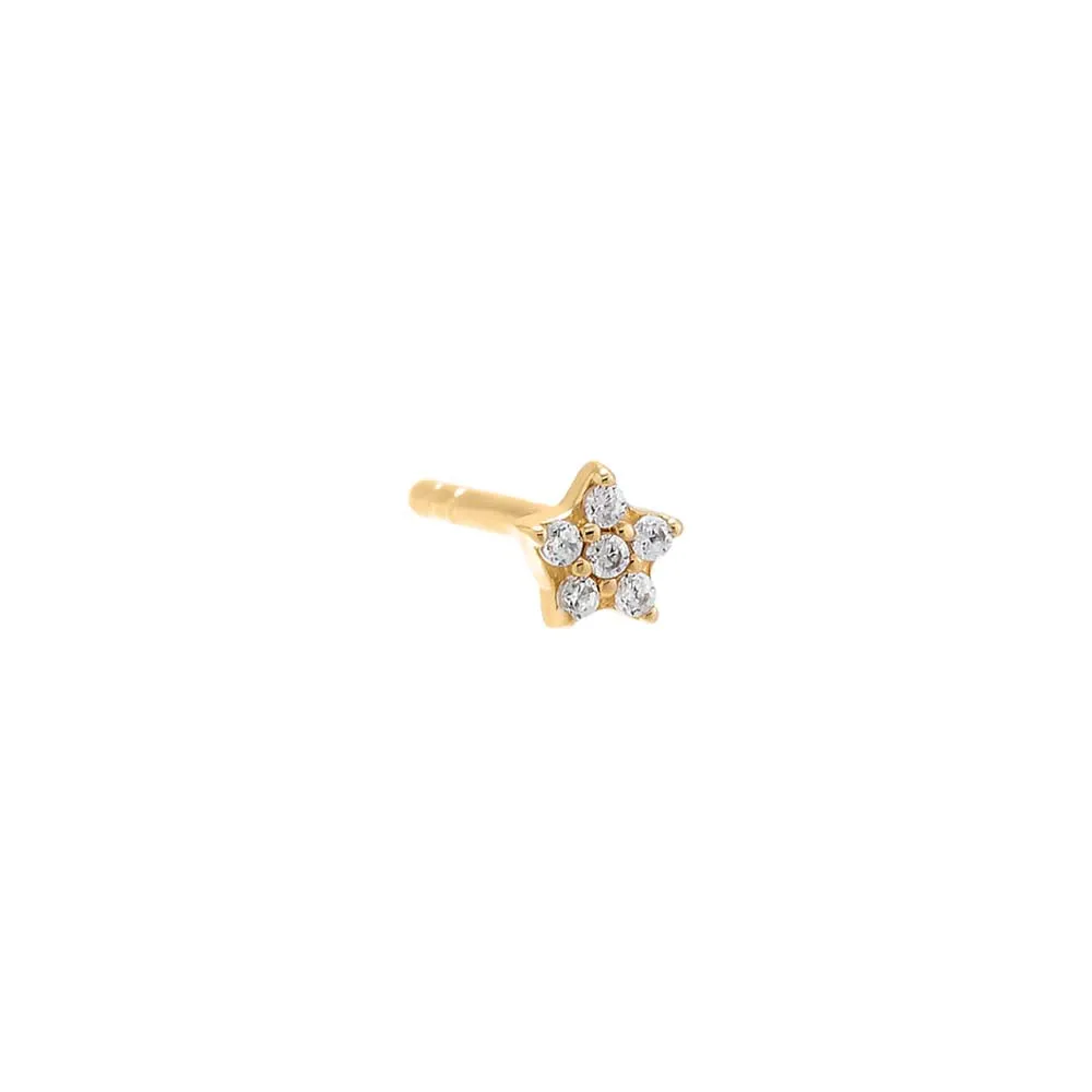 Itty Bitty CZ Flower Stud Earring 14K sold by Adina Eden's product image thumbnail 3