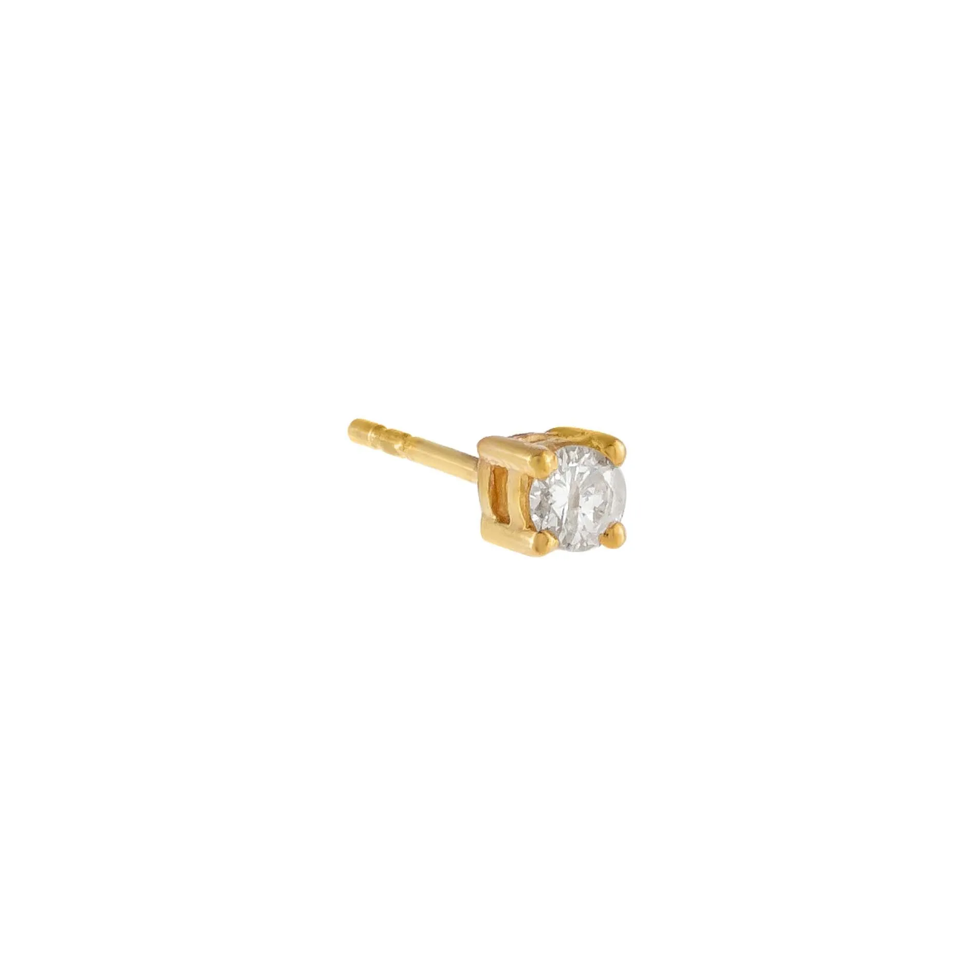 Diamond Tiny Stud Earring 14K sold by Adina Eden's product image thumbnail 3