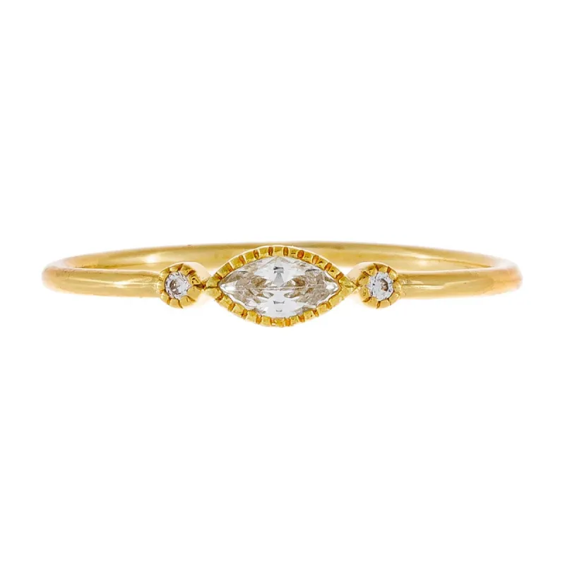CZ Multi Stone Dainty Ring sold by Adina Eden's