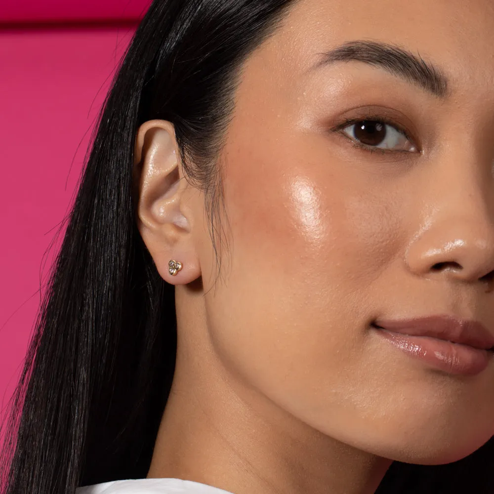 Trio Bezel Cluster Stud Earring sold by Adina Eden's product image thumbnail 2