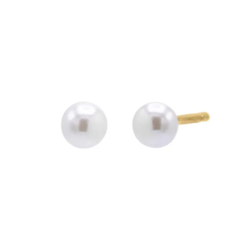 Tiny Pearl Stud Earring 14K sold by Adina Eden's