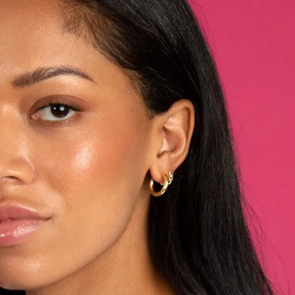 Classic Tube Hoop Earring sold by Adina Eden's product image thumbnail 4