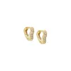 CZ Open Heart Huggie Earring sold by Adina Eden's