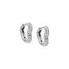CZ Open Heart Huggie Earring sold by Adina Eden's