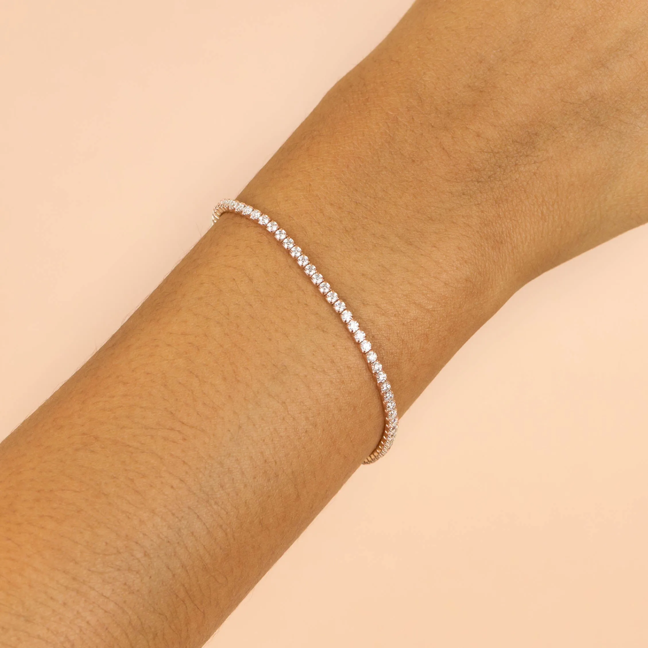 Thin Tennis Bracelet sold by Adina Eden's product image thumbnail 2