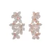 Large Pavé Multi Flower Drop Stud Earring sold by Adina Eden's