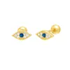 Pavé Evil Eye Threaded Ball Stud Earring sold by Adina Eden's