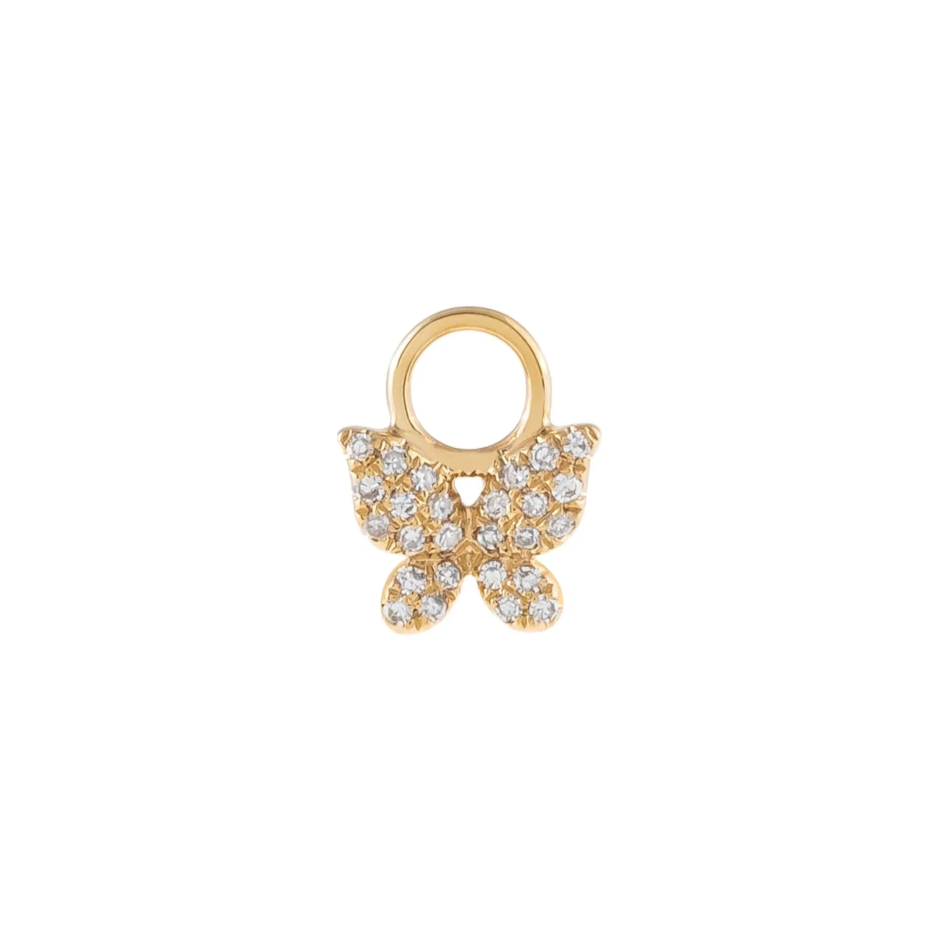 Diamond Butterfly Earring Charm 14K sold by Adina Eden's