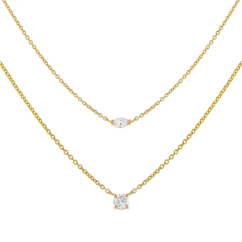 The Double Diamond Combo Set 14K sold by Adina Eden's